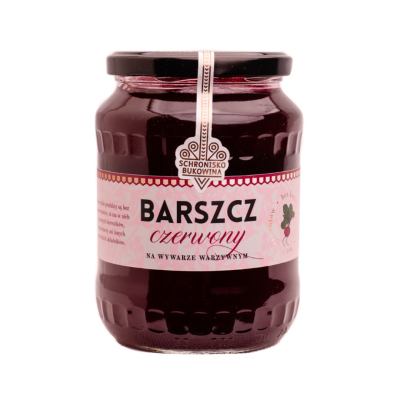 Barszcz czerwony na wywarze warzywnym.