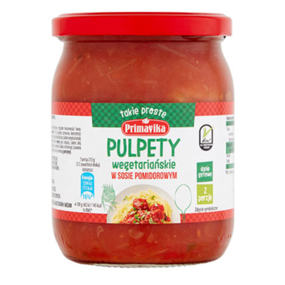 Pulpety roślinne w sosie pomidorowym 430g - Primavika