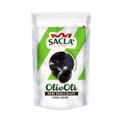 Sacla Oliwki Całe Bez Pestek 75g - Pakowane Bez Zalewy