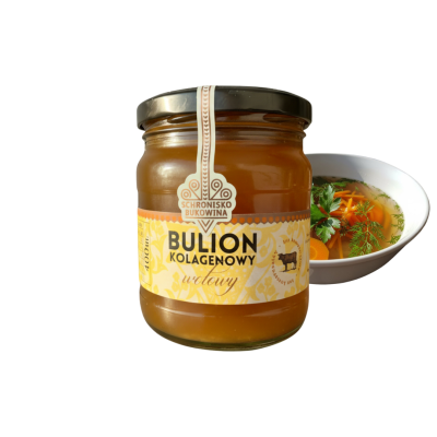 Bulion wołowy kolagenowy 400 ml - Schronisko Bukowina