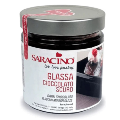 Glazura lustrzana ciemno-czekoladowa Dark Chocolate Mirror Glaze 350g - Saracino