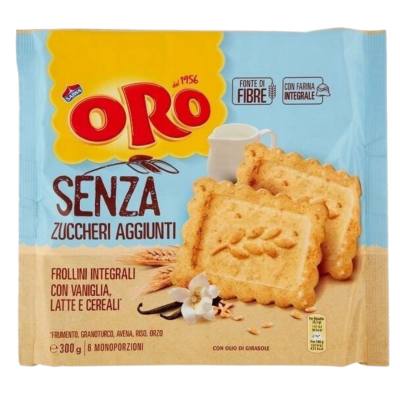 Ciasteczka pełnoziarniste bez cukru - Saiwa Oro 300 g