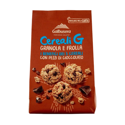 Ciasteczka zbożowe z kawałkami czekolady - Galbusera 300 g