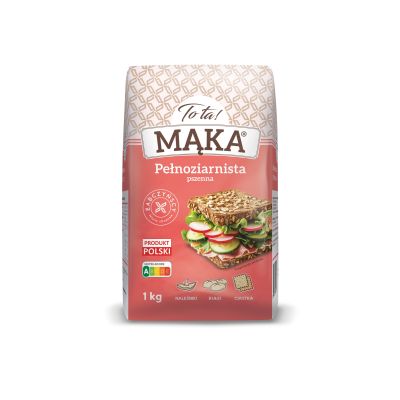 Mąka pszenna pełnoziarnista 1kg - Tota