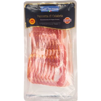 Pancetta di Calabria w plastrach 80g - San Vincenzo