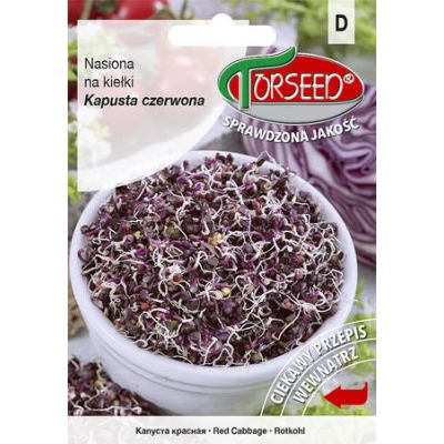 Kapusta czerwona, nasiona na kiełki 10g - Torseed