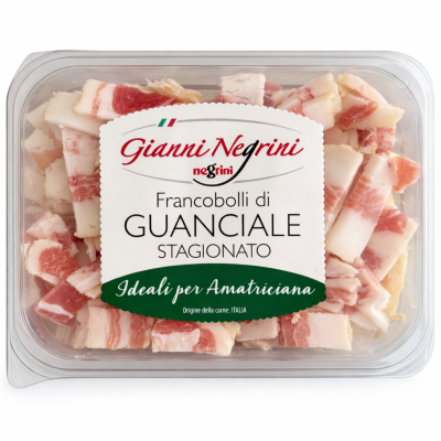 Guanciale Stagionato krojone w kostkę 80g 