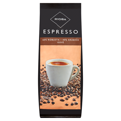 Kawa ziarnista espresso brązowa 1kg - Rioba
