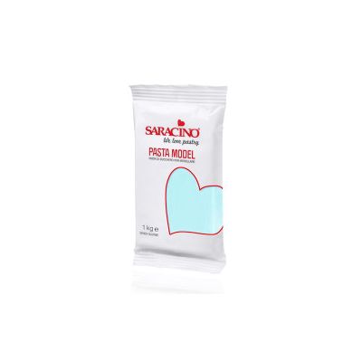 Jasnoniebieska masa cukrowa do modelowania Light Baby Blue Model Paste 1kg - Saracino, Po dacie