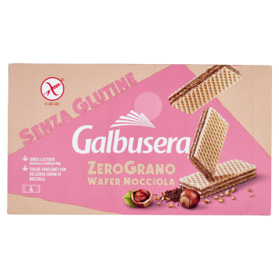 Wafle z kremem orzechowym zerograno bez glutenu i bez laktozy 180g - Galbusera
