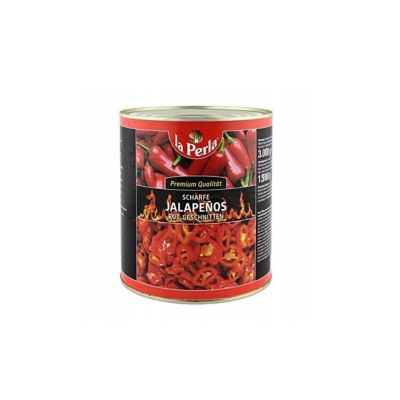 Papryka jalapeno krojona czerwona 2,9 kg - la Perla