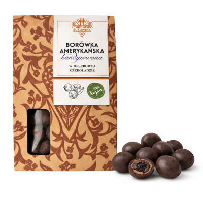 Borówka amerykańska kandyzowana w czekoladzie 100g - Schronisko Bukowina