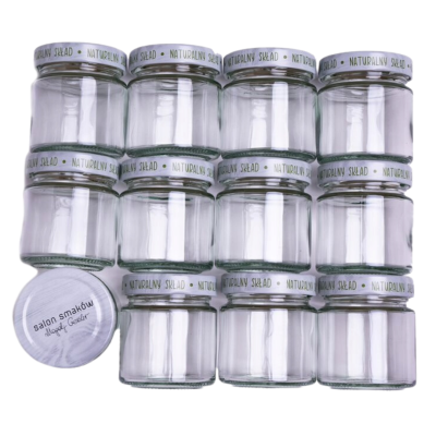 Komplet słoików szklanych 225 ml z nakrętką