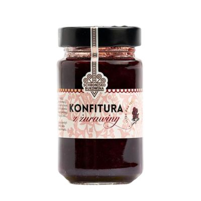 Konfitura z żurawiny w słoiku