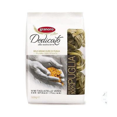 Makaron zielony Tagliatelle Verdi ze szpinakiem N.80 500g - Granoro