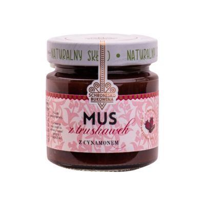 Mus z truskawek z cynamonem 200g - Schronisko Bukowina