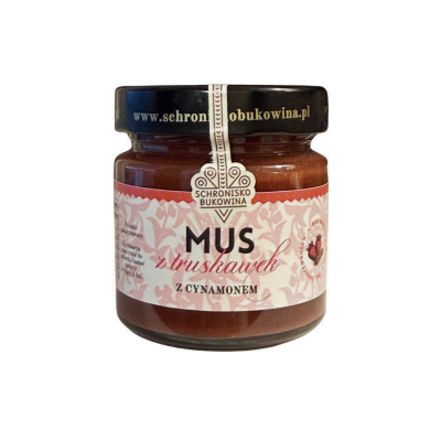 Mus z truskawek z cynamonem 200g - Schronisko Bukowina