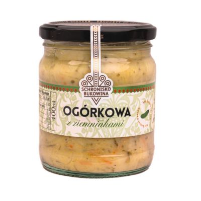 Zupa ogórkowa z ziemniakami 400 ml - Schronisko Bukowina