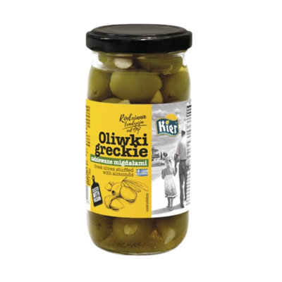 Oliwki greckie nadziewane migdałami - Kier 370 g