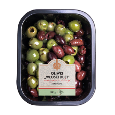 Oliwki ''Włoski Duet" w marynacie ziołowej 200 g
