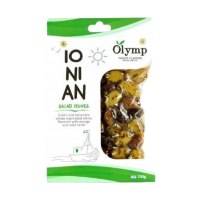 Oliwki zielone Kalamata ze skórką pomarańczową Ionian - Olymp 250 g