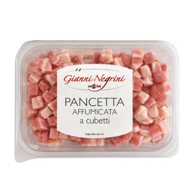 Pancetta Affumicata a cubetti krojona w kostkę 80g - Gianni Negrini