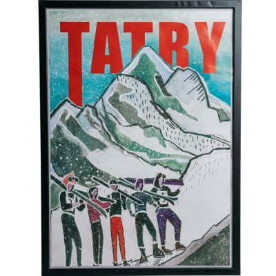plakat narciarze