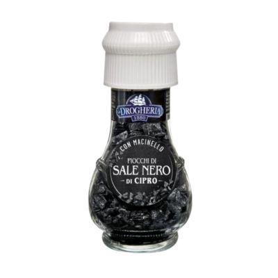 Włoskie czarne płatki soli z młynkiem- La Drogheria
