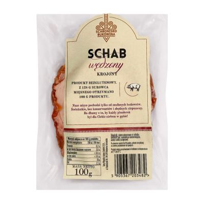 Schab wędzony krojony 100g - Schronisko Bukowina