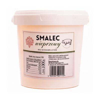 Smalec wieprzowy czysty 1 kg - schronisko bukowina