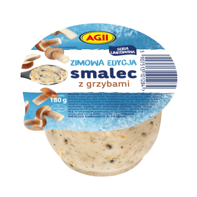 Smalec z grzybami 180 g -AGII