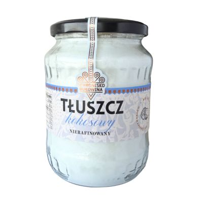 Tłuszcz kokosowy nierafinowany 720 ml  - Schronisko Bukowina