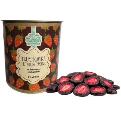 Truskawki liofilizowane w deserowej czekoladzie 100g - Schronisko Bukowina