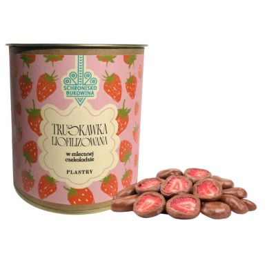 Truskawki liofilizowane w mlecznej czekoladzie 100g- Schronisko Bukowina