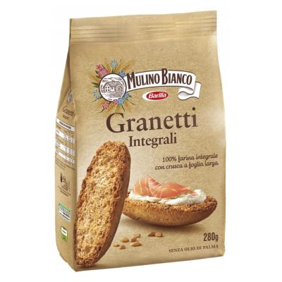 Włoskie suchary pełnoziarniste Granetti Integrali - Mulino Bianco 