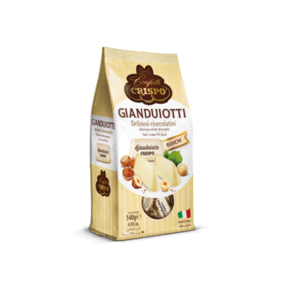 Cukierki nugatowe Gianduiotti Bianco 140g - Crispo