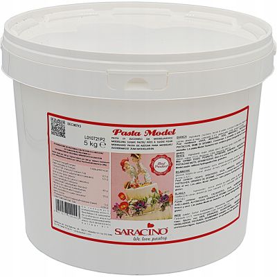 Biała masa cukrowa do modelowania White Model Paste 5kg - Saracino