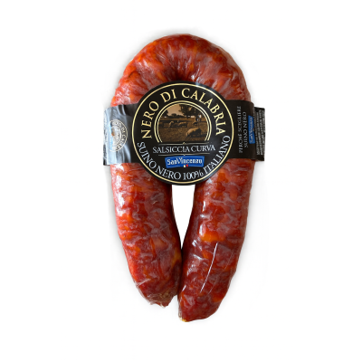 Kiełbasa Salsiccia Suino Nero Dolce di Calabria Włoska 300g - San Vincenzo