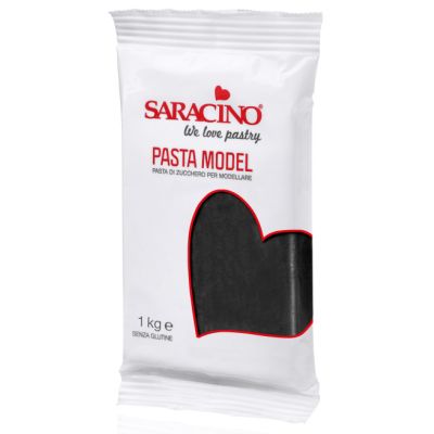 Czarna masa cukrowa do modelowania Black Model Paste 1kg - Saracino