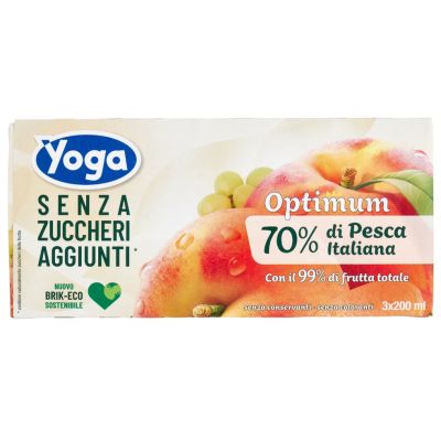 Sok w kartoniku Brik Pesca senza zuccheri aggiunti 3x200ml - Yoga