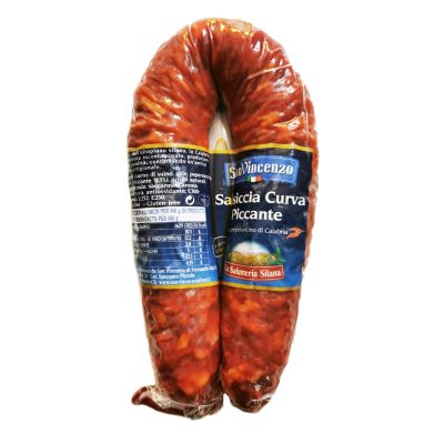 Kiełbasa salsiccia Curva Piccante tradycyjna Włoska 300g - San Vincenzo