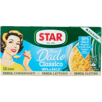 Kostki rosołowe Dado per Brodo Classico -30% di sale 10szt 100g - Star