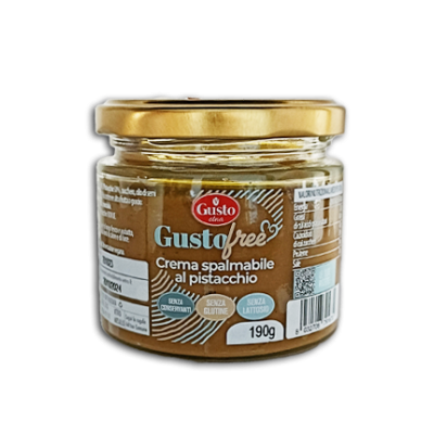 Krem pistacjowy bezglutenowy Crema Spalmabile al pistacchio Senza Glutine 190g - Gusto Etna