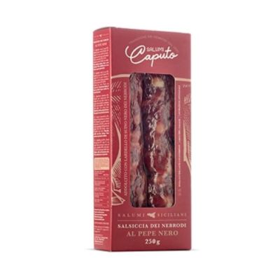 Salsiccia dei Nebrodi al Peper Nero 250g - Salumi Caputo