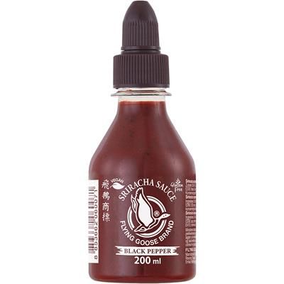 Sos chili Sriracha z czarnym pieprzem 200ml - Flying Goose