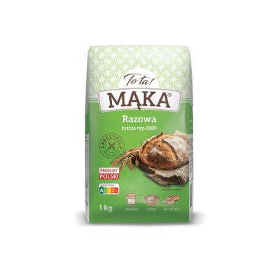 Mąka Razowa żytnia typ 2000 1kg - Tota