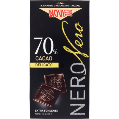 Czekolada gorzka Nero Fondente 70% 75g - Novi