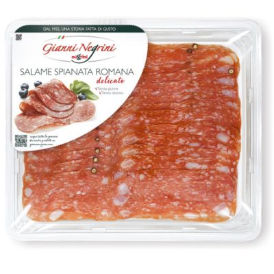 Salami Spianata Romana łagodne plastry 110g - Gianni Negrini