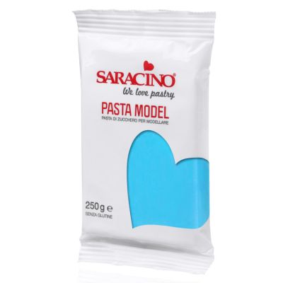 Niebieska jasna masa cukrowa do modelowania Light Blue Model Paste 250g - Saracino