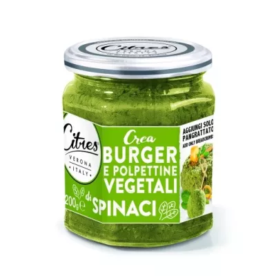 pasta na burgery (kotleciki) ze szpinaku Burger e Polpettine Vegetali 200g - Citres